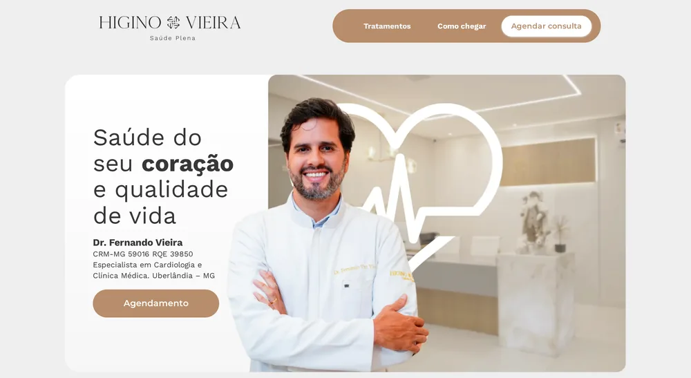 Prévia da landing page de Dr. Fernando Vieira