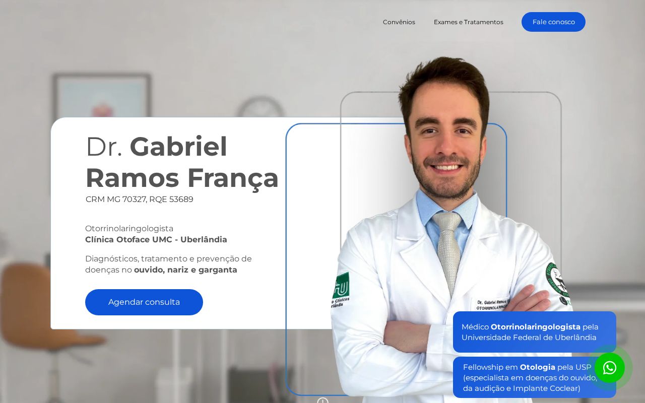 Prévia da landing page de Dr. Gabriel Ramos França